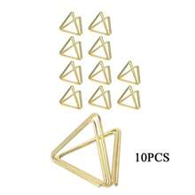 40入組三角形桌卡夾，迷你金屬桌號片夾，保留信息備忘名牌展示夾，適用於婚禮聚會餐廳桌面桌卡夾，迷你金屬桌號片夾，保留信息備忘名牌展示夾，適用於婚禮聚會餐廳桌面 - 金色 - 查看 10