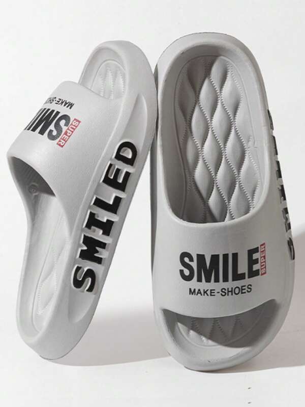 New Thick-Soled Men Sandals, Soft Sole Outdoor Fashionable Slippers With Toe Post For Home And Summer Wear