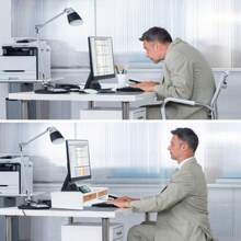 Soporte De Monitor De Escritorio De Madera Con Cajón 2 Capa - Marrón - Ver 6