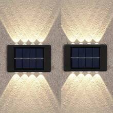 1PC Bead Top And Bottom Solar Waterproof Wall Light For Courtyard Garden Parking Lot - Warm White - View 3