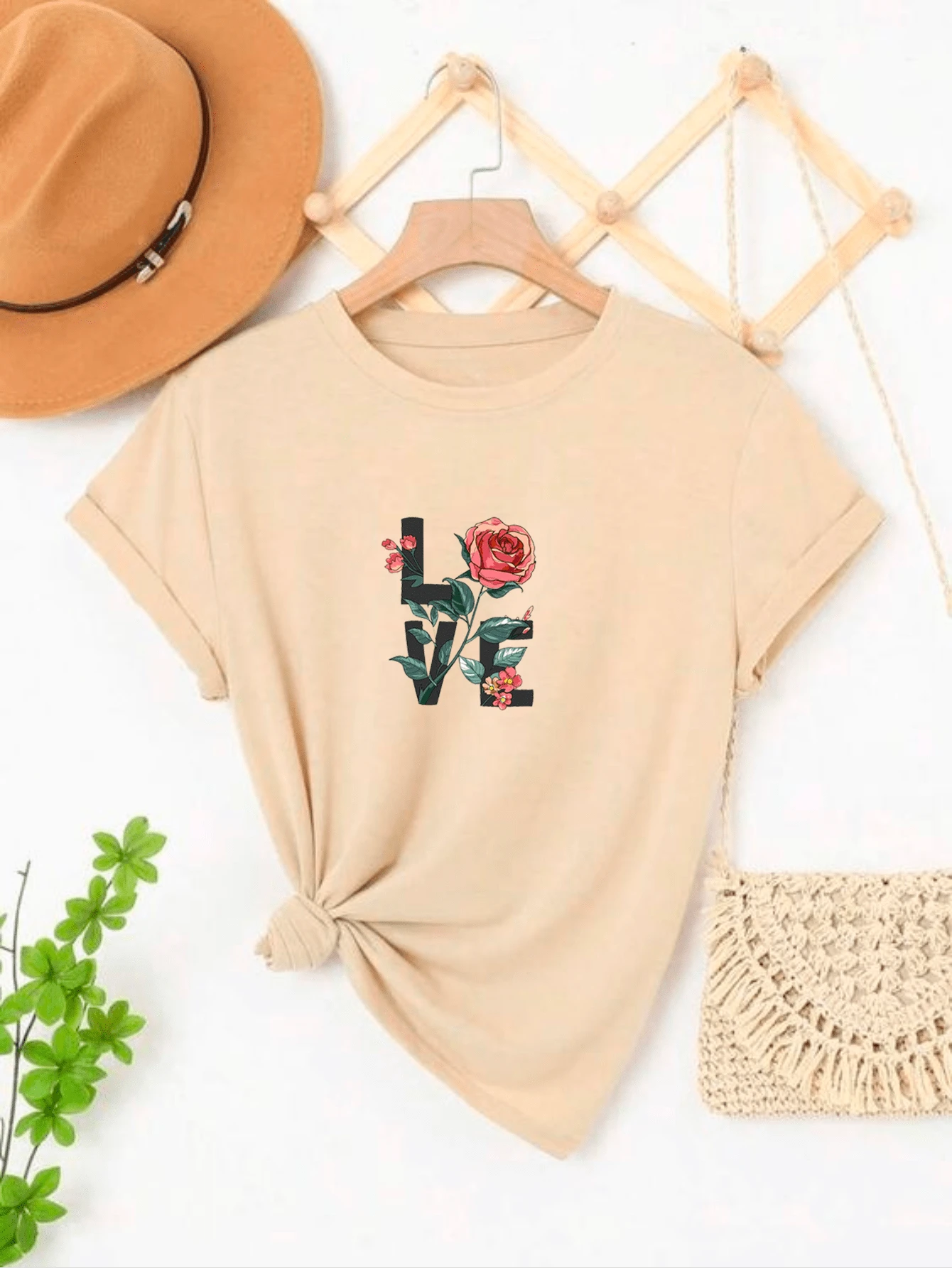 Women T-Shirts - 米色 - 查看 1