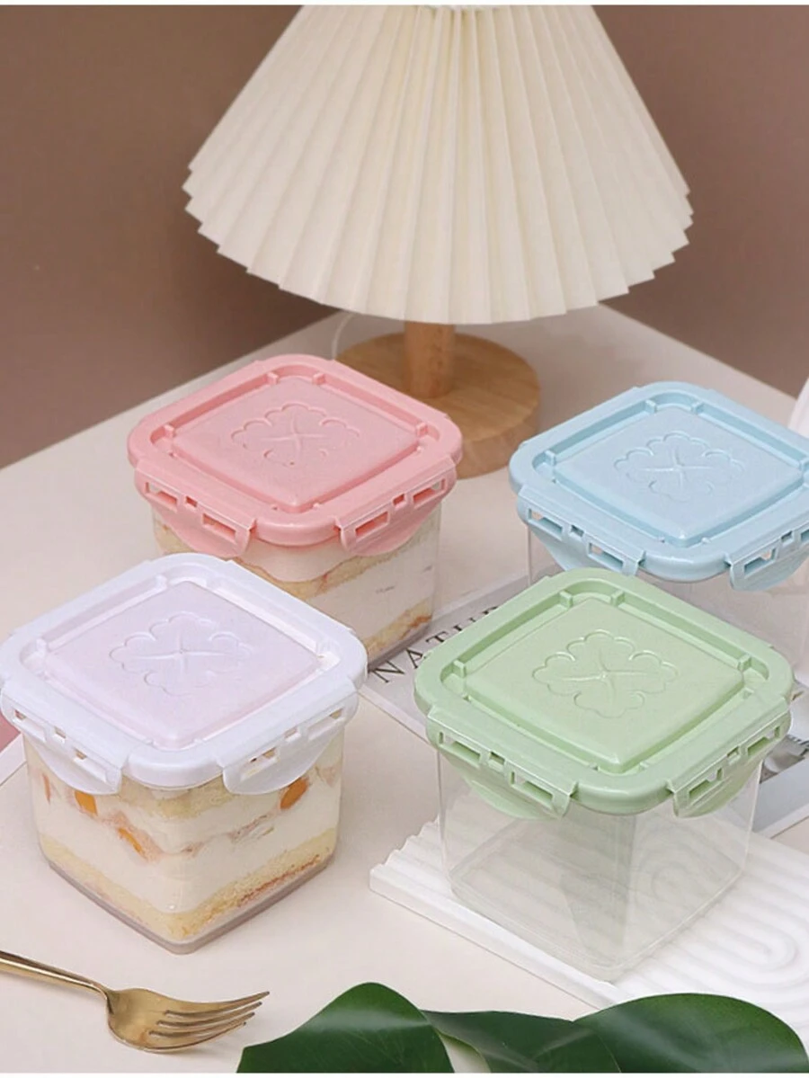 1pc, Cupcake Boxes With Lids, Mousse Layer Cake Tiramisu Boxes, Dessert