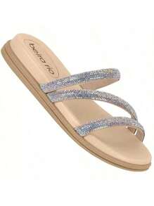Women Flat Sandals - 米色 - 查看 1
