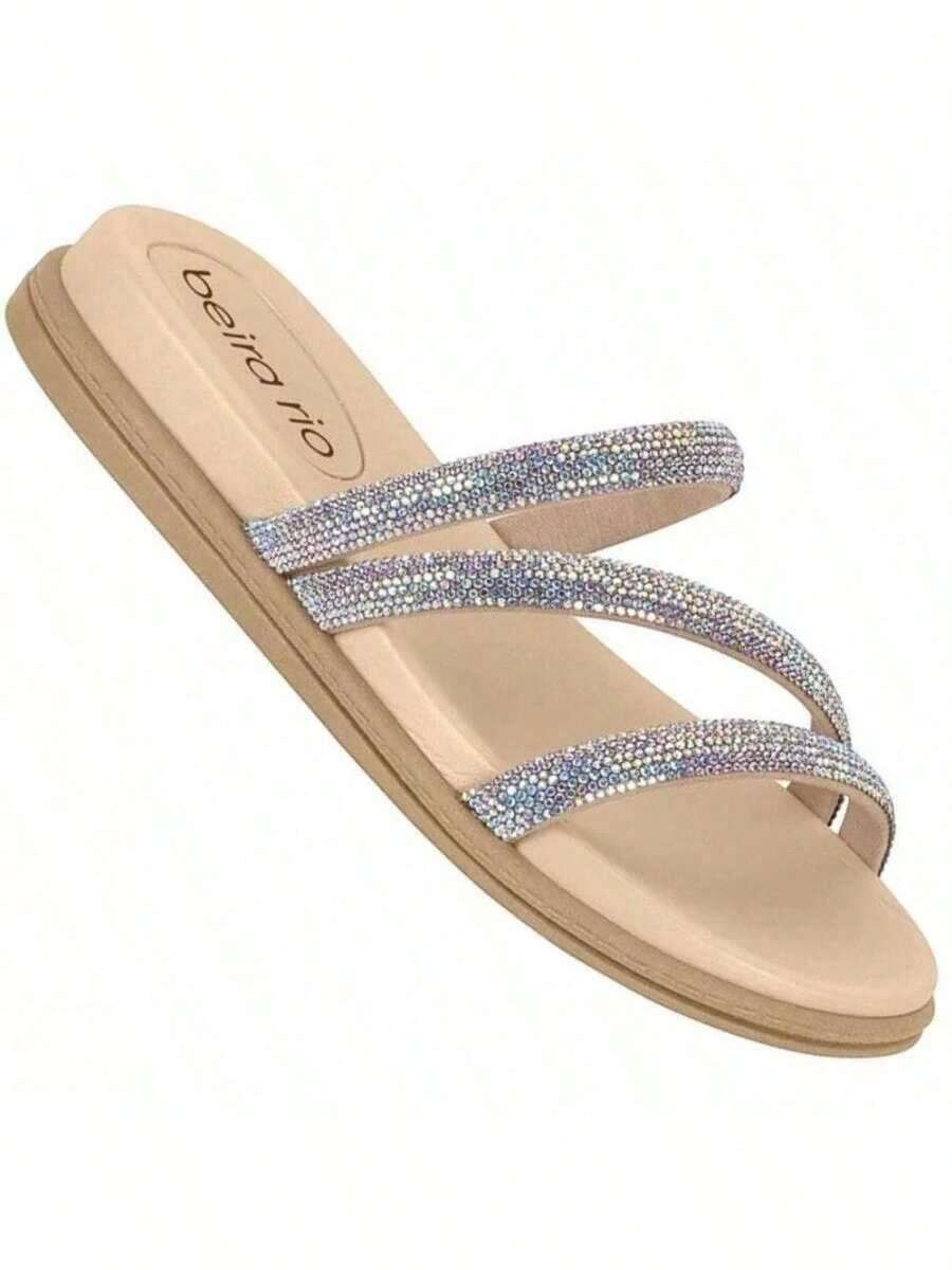 Women Flat Sandals - 米色 - 查看 1