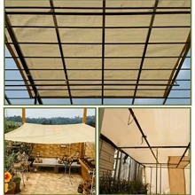 1 Lưới Che Nắng Có Viền Bọc Và Có Lỗ, Lưới Chống Tia UV Cách Nhiệt Dày Cho Ban Công Sân Ngoài Trời Và Nhà Kính Kinh Doanh Nông Nghiệp - Màu be - Xem 6
