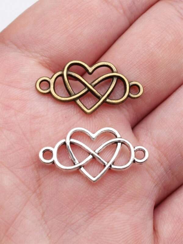 15 Stücke 13x25mm (0,51x0,98 Zoll) Unendlichkeits-Liebesverbinder Charms für DIY Schlüsselanhänger, Armband, Ohrringe, Halskette, Schmuckherstellung