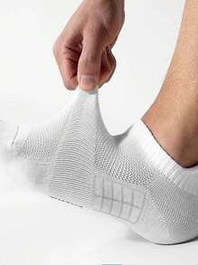 5 Pairs Of Shock-Absorbing Socks For Men, Summer Short Sports Socks, Sweat-Absorbent, Breathable, Anti-Odor, With Towel Sole, Basketball Socks, One Size Fits All, 5 Colors, For Gym