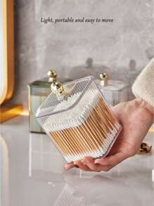 Hộp đựng mỹ phẩm có que vệ sinh, hộp đựng đồ di động cho bàn trang điểm, hộp đựng son môi, cho bãi biển ngày lễ, bộ sưu tập phòng tắm, bộ sưu tập phòng ngủ, dung tích lớn - Nhiều màu - Xem 9