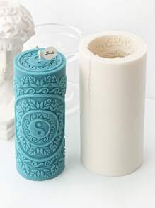 Sun Moon Beeswax Pillar Candle Mold DIY Handmade Craft Crescent Moon Phases - White - View 3