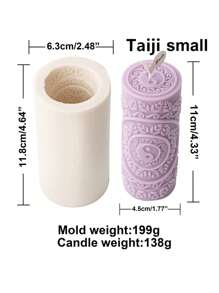 Sun Moon Beeswax Pillar Candle Mold DIY Handmade Craft Crescent Moon Phases - White - View 6