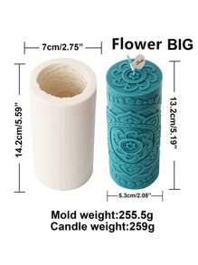 Sun Moon Beeswax Pillar Candle Mold DIY Handmade Craft Crescent Moon Phases - White - View 10