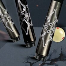 Made Of Carbon Fiber And Fiberglass Composite, American Style Billiards Cue, 1/2 Jointed American Pool Cue. Weighs 19oz, 145cm Long.,Adult Party Games Suitable For Halloween/Christmas/Thanksgiving - Grey - View 6