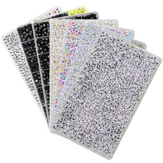 Kit de 1400 piezas de cuentas de letras, 28 estilos de kit de fabricación de joyas de pulseras de la amistad, cuentas de alfabeto surtidas con cuentas de cara coloridas y cuentas de corazón con organizador de cuentas para regalos de chicas adolescentes