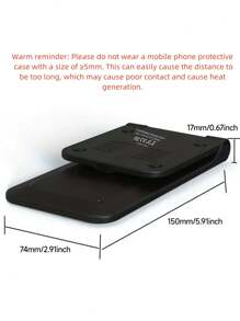 無線充電器，15W可摺疊式無線充電座，兼容蘋果 Hone 15/14/13/12/1/Plus/Pro/SE/X/無線充電版Airpods，並兼容三星手機/Galaxy Buds等無線充電 - 黑色 - 查看 6