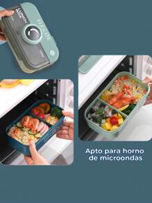Lunch Box Camera Shaped Lunch Box Topper With Cutlery 1100ml - Multicolor - View 2