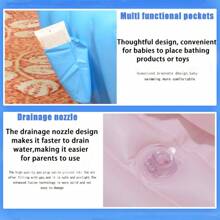 1 Portable Baby Inflatable Bathtub - Non Slip, Foldable Shower Basin, Travel Friendly, Children's Mini Air Swimming Pool - Perfect Gift For Holidays