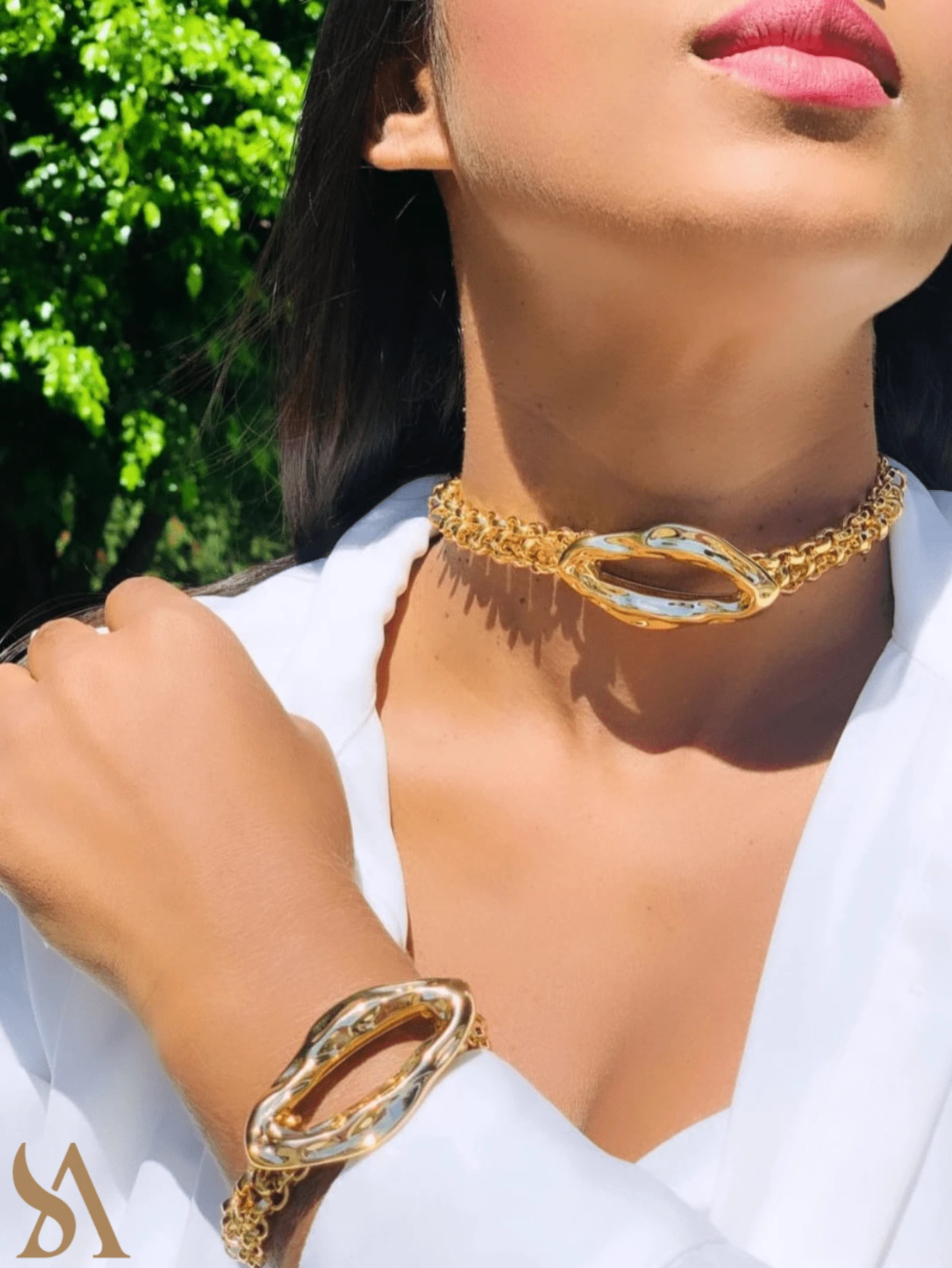 Chokers - 金色 - 查看 1