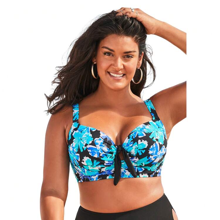 SWIMSUITS FOR ALL Swimsuits For All Women s Plus Size Confidante Bra Sized Underwire Bikini Top SHEIN USA
