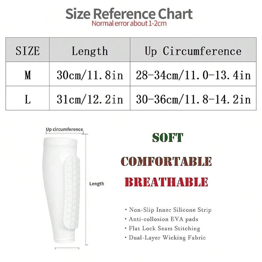 2pcs Soccer Shin Guards Shin Pads For Men And Women, Calf Compression