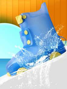 Nuevas botas de lluvia feas pero lindas para hombres y mujeres, uso al aire libre para adultos, impermeables y antideslizantes. Botas cortas muy atractivas que no ahogarán tus pies. - Azul - Ver 9