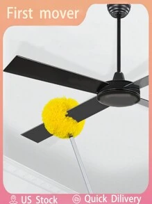 1pc, Ceiling Fan Cleaner Dusters With Extension Pole, Dust Removal Brush, Removable And Washable Microfiber Ceiling And Fan Duster, Ceiling Fan Duster For High Ceilings, Fans, Furniture, Car, Cleaning Supplies, Cleaning Tool, Christmas Gift
