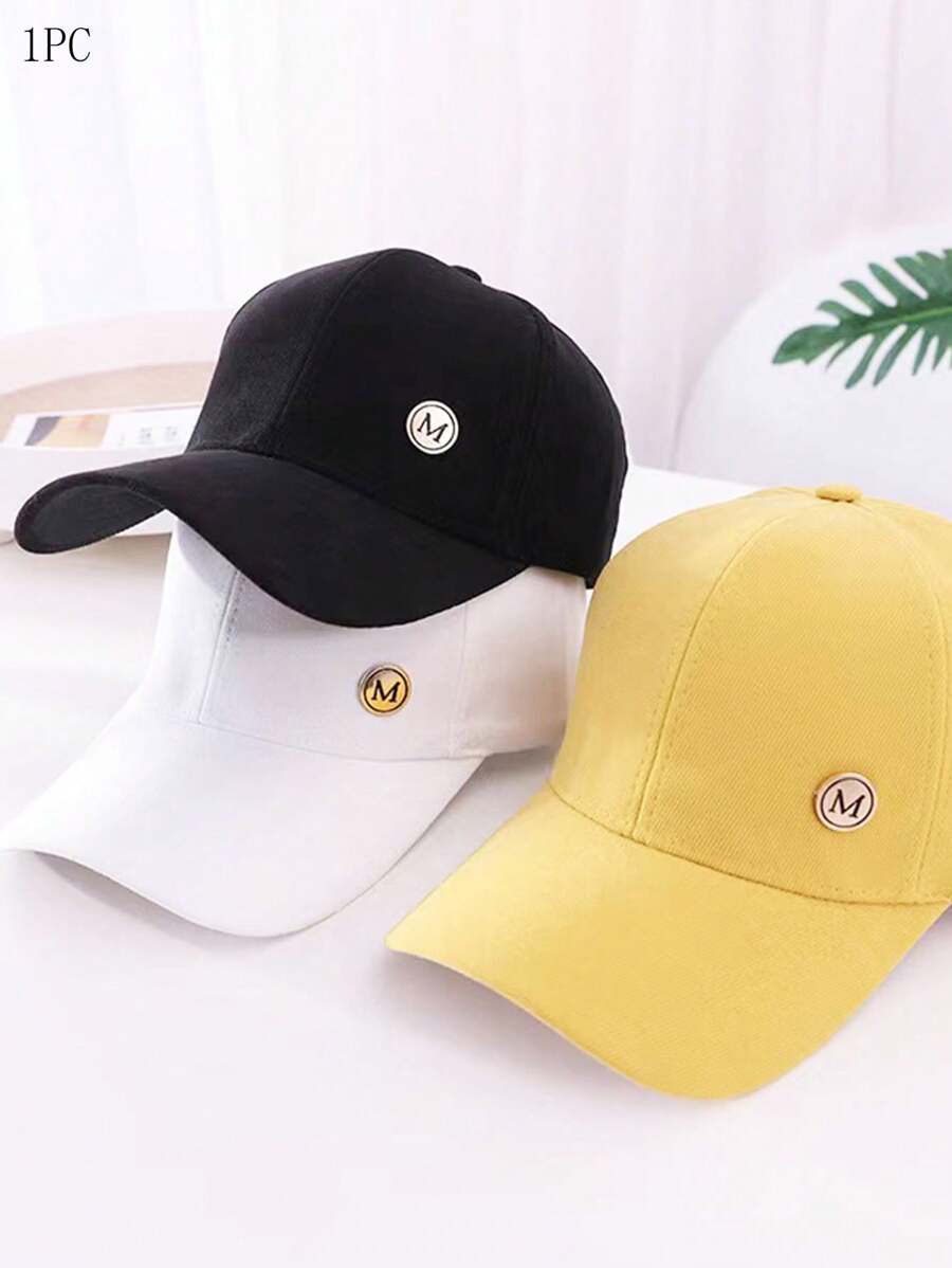 1 Mũ bóng chày nam màu trơn "M" tôn tạo thời trang & đơn giản, thích hợp để mặc hàng ngày, dạo phố và du lịch - Nhiều màu - Xem 1