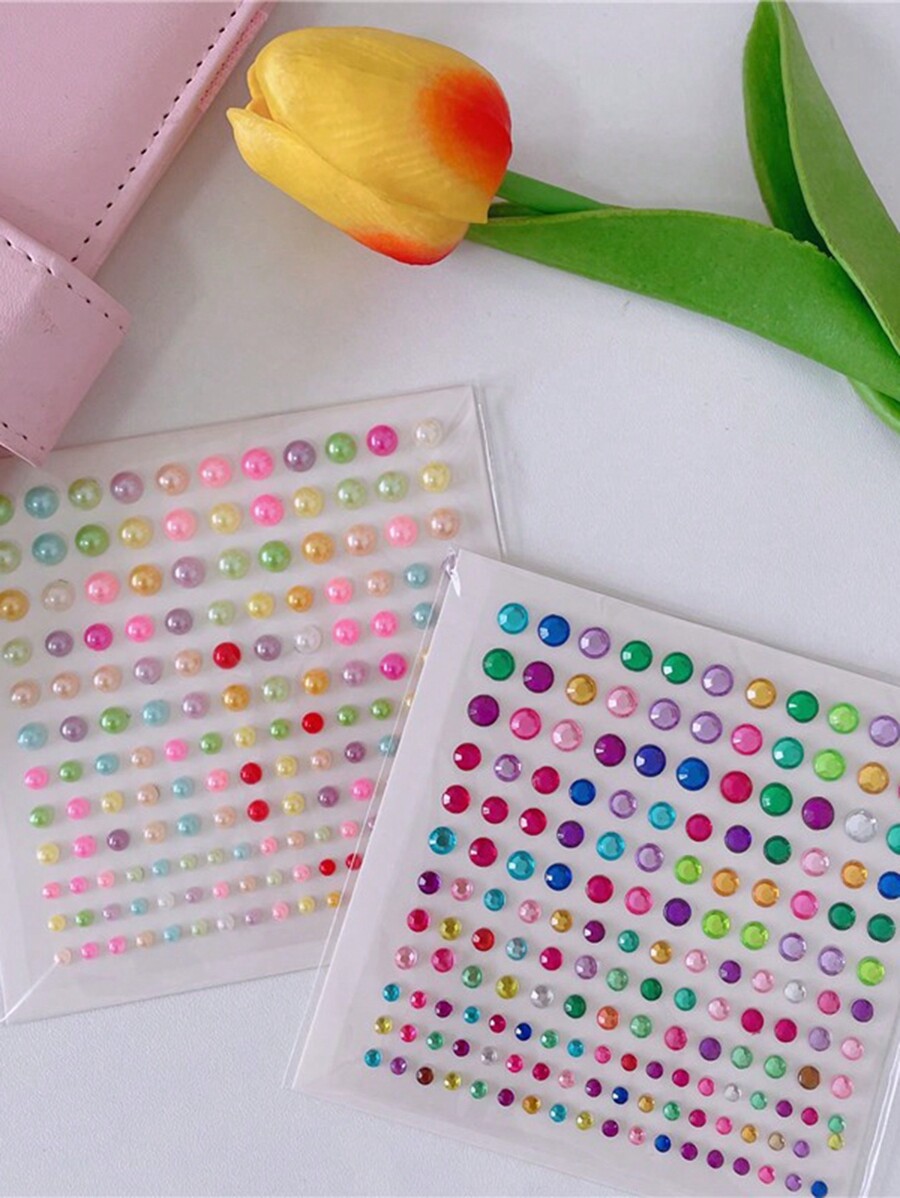 1 Sheet Multicolor Gemstone Stickers Crafts Rhinestones SelfAdhesive