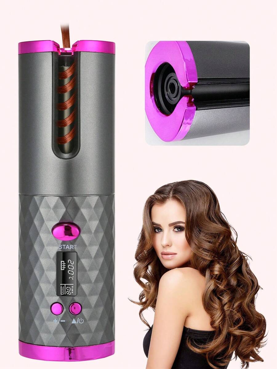 CRASTS Automatic Hair Curler Convenient Hair Styling Easy Operation HC-027, Suitable For Home And Travel Use - Grey - View 1