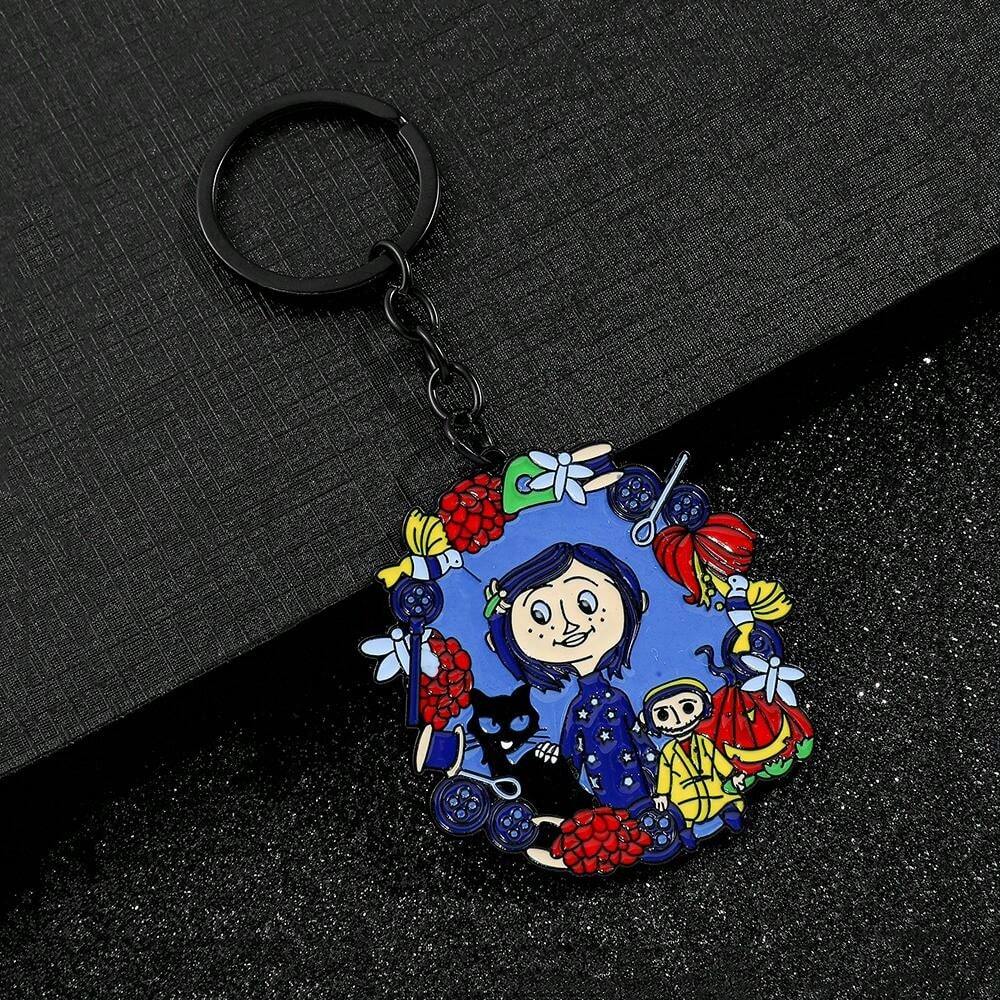 1pc Classic Cartoon & The Secret Door Keychain Cute Metal Badge Pendant ...