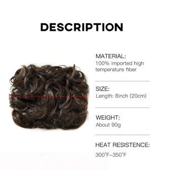 Chignon Easy Stretch Hairpieces Combs In Rose Bud Chignon Hairpiece Curly Bun Extensions Scrunchie Updo Synthetic Combs In Messy Bun Hair Piece For Women