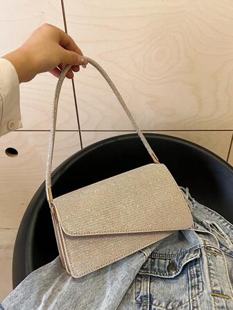 Simple Small Square Women Bag, New Summer Fashion Solid Color Shoulder Bag, Casual Handbag, Vintage Crossbody Bag