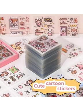 عدد 200 من ملصقات الزخرفة الكرتونية اللطيفة غير المتكررة لتزيين الجدران، والهواتفالمحمولة، والأجهزة اللوحية، وغيرها من الأسطح السلسة، وتستخدم لصنع الخرائط أو التنسيق