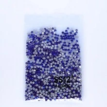 1440pcs Sapphire Blue Round & Flat Bottom Glass Rhinestones With Silver Base In 16 Sizes(Ss3-Ss30) - Sapphire - View 23