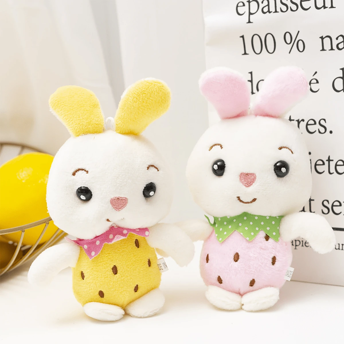 1pc Random Color Cute Cartoon Rabbit Plush Toy For Pet, Not Recommended For Biting - Multicolor - View 1