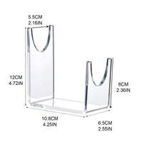 1pc Acrylic Shofar Stand Movable Structure Display Stand Decorative Shelves Shofar Holder Supporter - Transparent - View 3
