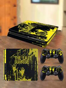 Bộ 3 miếng dán da in hình máy chơi game tương thích với PS4 Slim - Nhiều màu - Xem 6