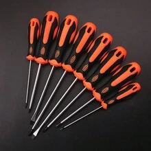 8入組專業維修工業級螺絲起子，強磁性，耐用，家居螺絲批套裝，飛利浦槽超硬組裝工具套裝 - 橘子黑色 - 查看 3