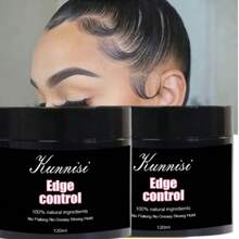 24小時強力定型光澤順滑蓖麻油植物膠，不掉屑不油膩邊緣控制髮膠 - 黑色 - 查看 2