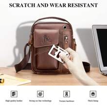 Men Crossbody Bags - Coffee Brown - View 5