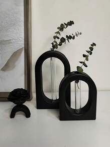 Set de 4 moldes de silicona con formas ovaladas y cuadradas para floreros, talla grande 3 tubos de ensayo transparentes para dispositivo hidropónico DIY, estación de cultivo de flores divertida y molde para colada de resina epoxi