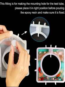 Set de 4 moldes de silicona con formas ovaladas y cuadradas para floreros, talla grande 3 tubos de ensayo transparentes para dispositivo hidropónico DIY, estación de cultivo de flores divertida y molde para colada de resina epoxi
