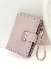 MINGYOU Dompet Kecil Bunga Plain Anggun Preppy - Mauve Purple - View 5