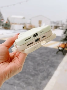 Apple 3pcs/Set Solid Color Wave & Eye Pattern Couple Phone Case, Fully Wrapped Shockproof Cover Compatible With Iphone 15/15 Pro/15 Pro Max/15 Plus/11/12/13/14/Xs/Xr/11 Pro/11 Pro Max/12 Pro/12 Pro Max/13 Pro/13 Pro Max/14 Pro/14 Pro Max/14 Plus/7 Plus/8 Plus/Se2 Waterproof Anti-Fall Scratch Resistant - Multicolor - View 4