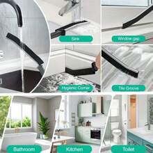 Uniwersalna szczotka do czyszczenia rowków z uchwytem antypoślizgowym - twarde włosie do wydajnego czyszczenia domu, kuchni, łazienki, domu, dostawców artykułów gospodarstwa domowego, 1 szt./3 szt.