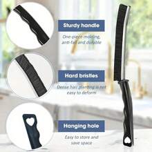 Uniwersalna szczotka do czyszczenia rowków z uchwytem antypoślizgowym - twarde włosie do wydajnego czyszczenia domu, kuchni, łazienki, domu, dostawców artykułów gospodarstwa domowego, 1 szt./3 szt.
