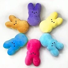 1入組兔子毛絨玩具復活節禮物仿真填充動物公仔，適用於軟日與復活節禮物兔子毛絨玩具復活節禮物仿真填充動物公仔-隨機顏色 - 隨機顏色 - 查看 6