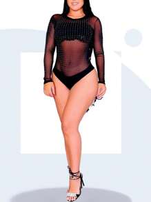Women Bodysuits - 黑色 - 查看 4