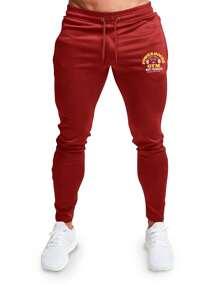 Men Sweatpants - Rouge - Voir 1