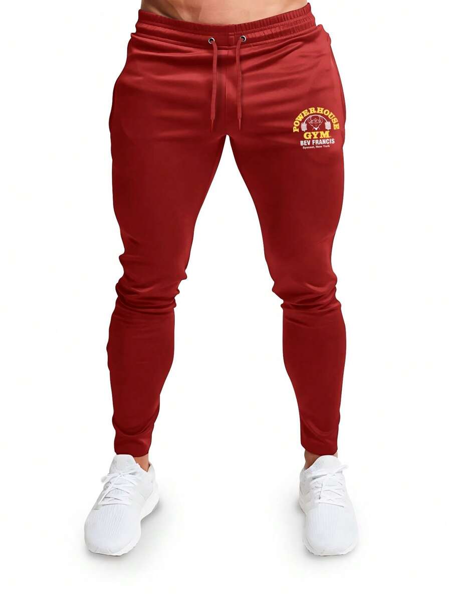Men Sweatpants - Rouge - Voir 1