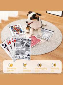 Random Pattern Dog Voice Toy Pet Squeaky Paper Simulation Newspaper Stress Reliever Corgi Teddy Chew Resistant, Durable And Long-Lasting Toy For Teeth Grinding - Multicolor - View 1